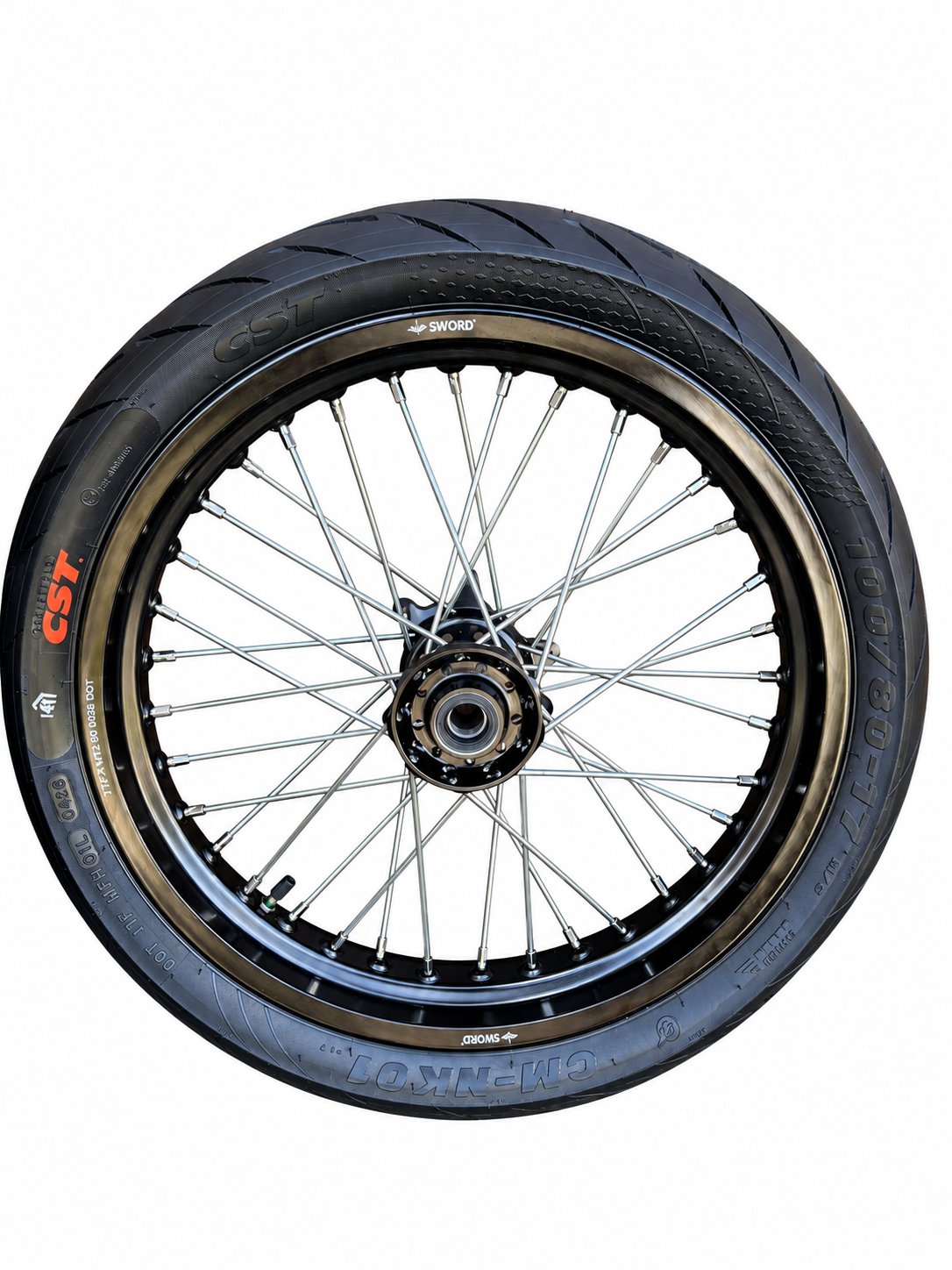 Ultra bee 17in Supermoto wheel sets (chrome/black)