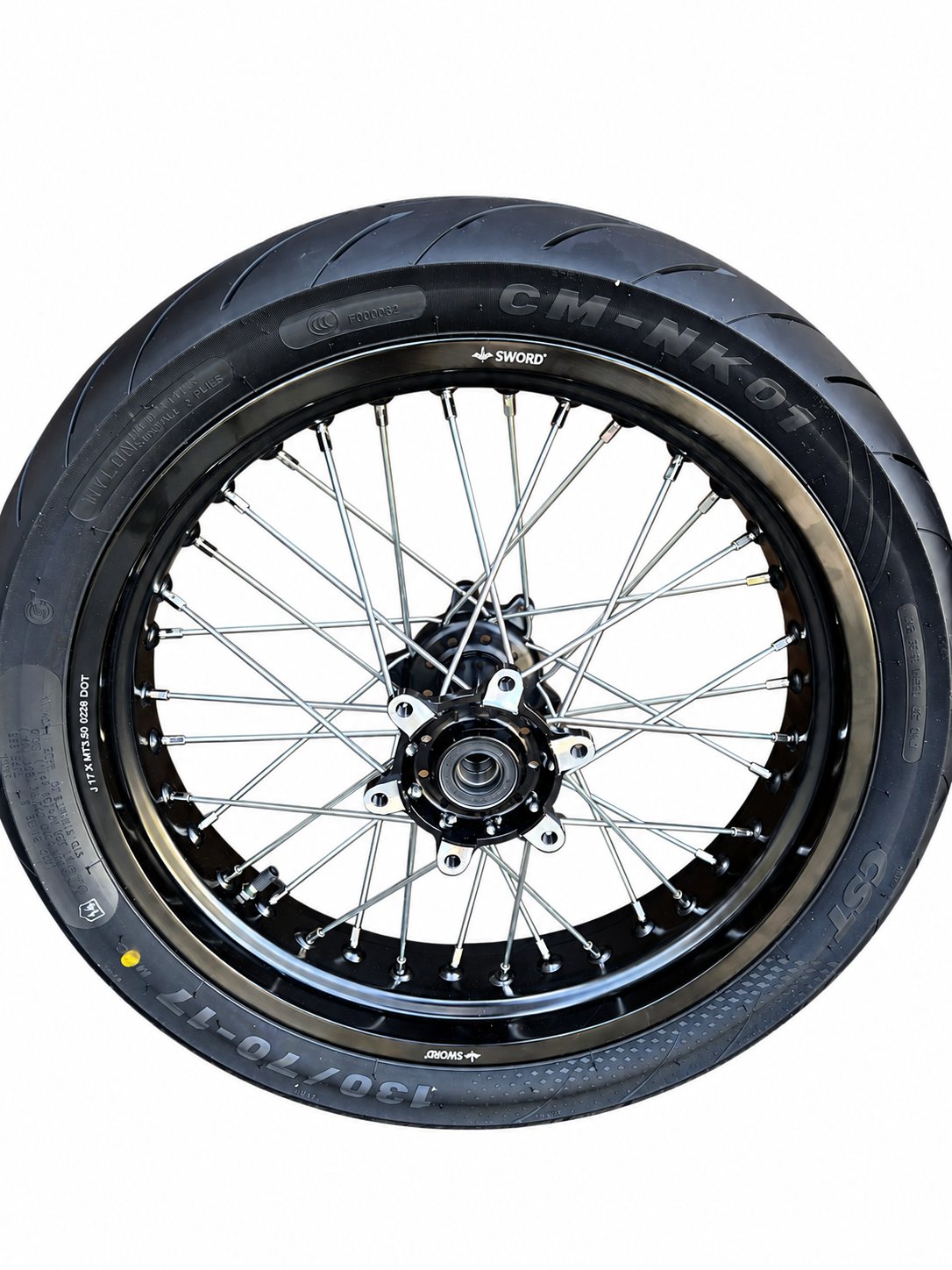 Ultra bee 17in Supermoto wheel sets (chrome/black)