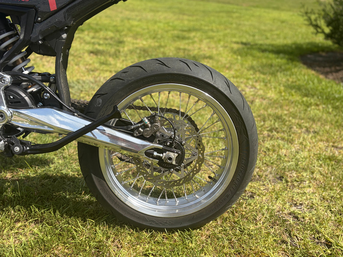 Surron Ultra Bee 17" Supermoto Wheelset - Black/Chrome Finish