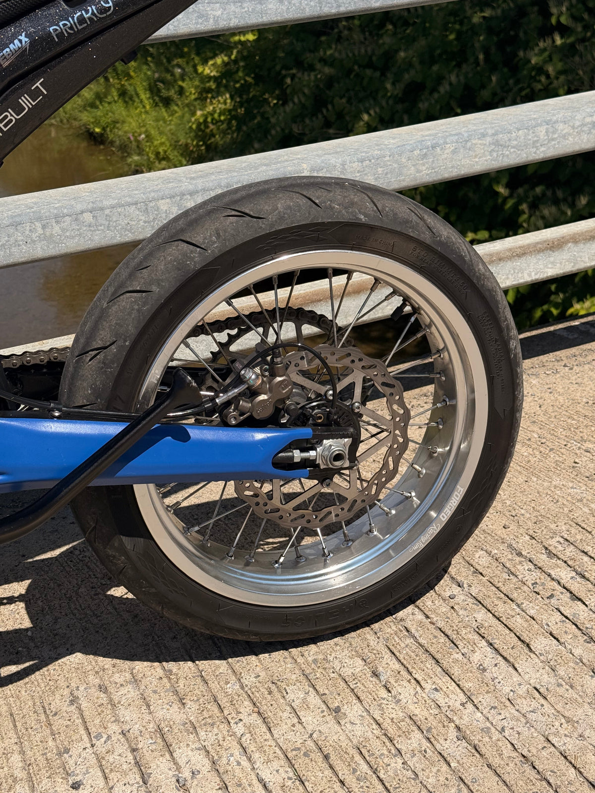Surron Ultra Bee 17" Supermoto Wheelset - Black/Chrome Finish