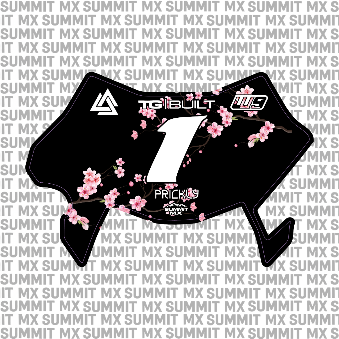 Cherry Blossom Number Plate Decal