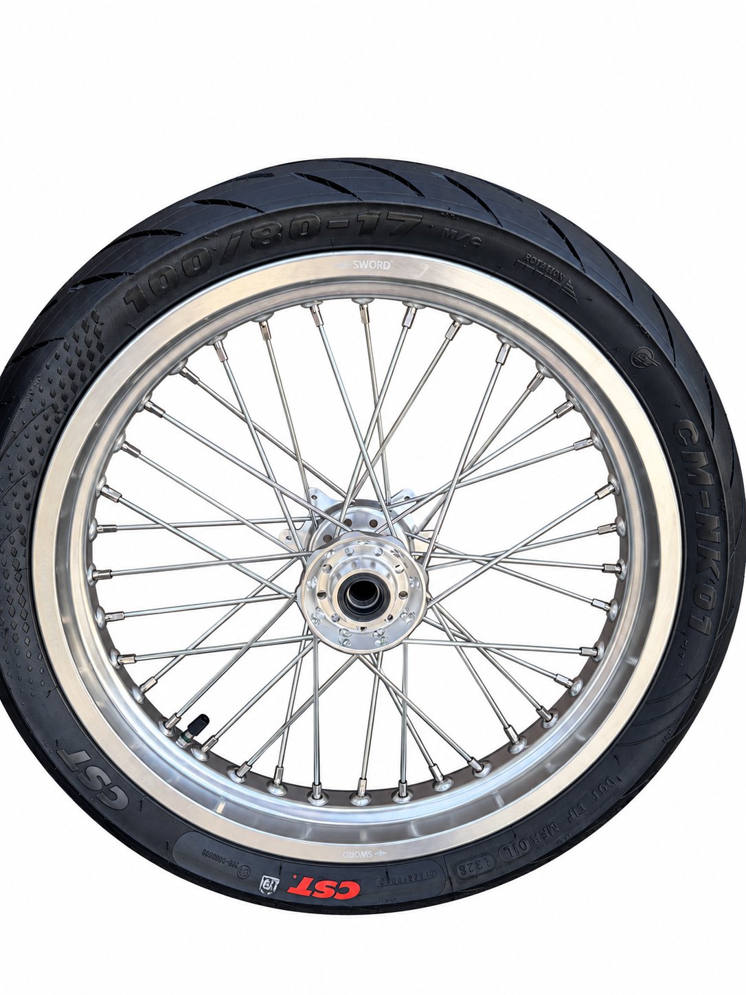 Ultra bee 17in Supermoto wheel sets (chrome/black)