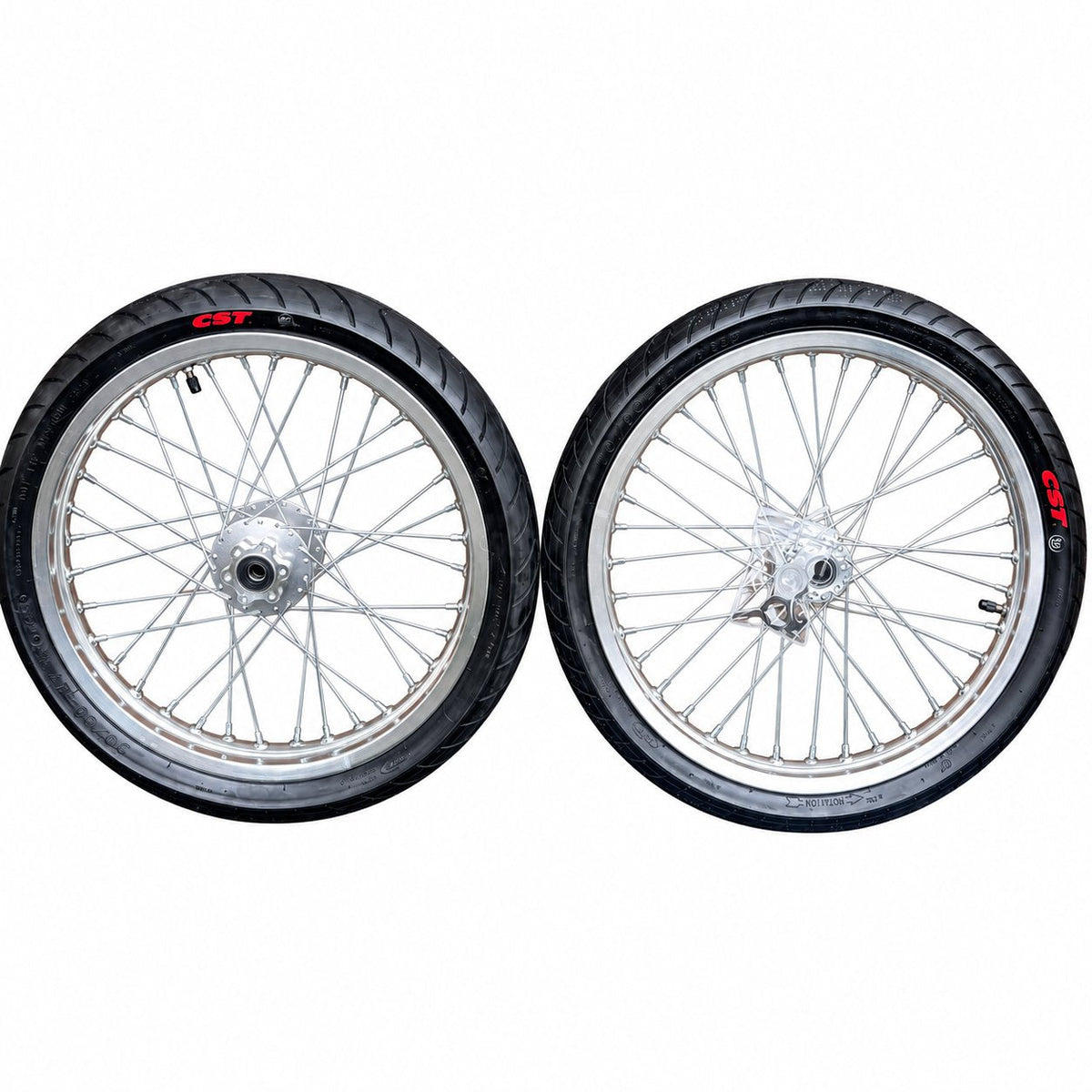Surrron lbx/ eride/ 79bike/ ventus 17in Supermoto wheel sets (chrome/black)