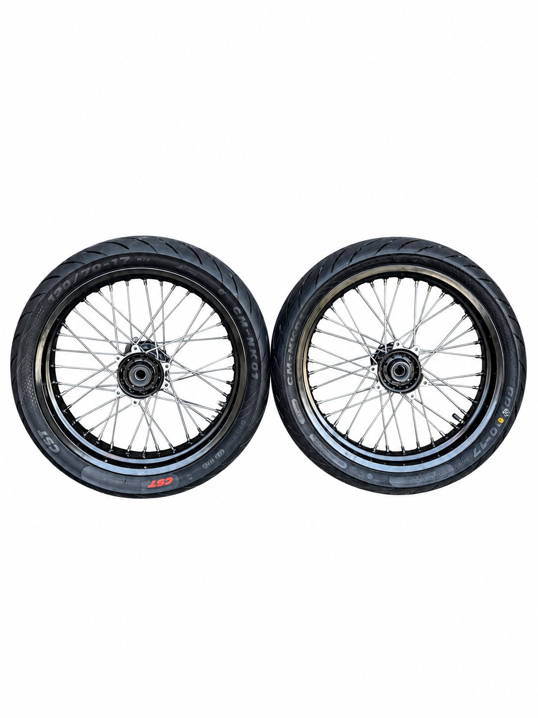 Ultra bee 17in Supermoto wheel sets (chrome/black)