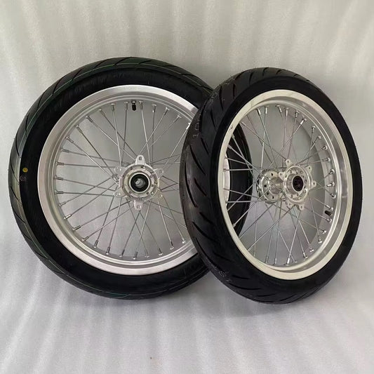 Chrome ultra bee super moto wheel set