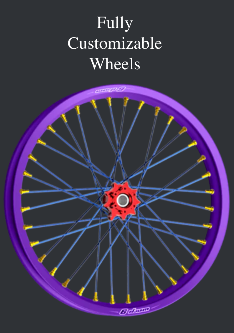 Warp 9 CUSTOMIZABLE "Supermoto" Wheel Set