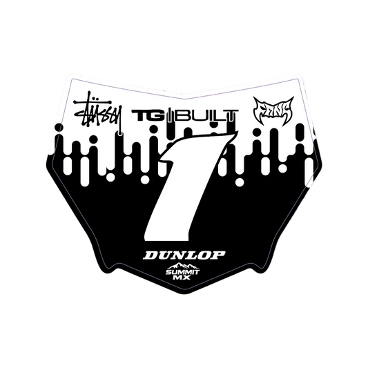 Drip Number Plate Decal