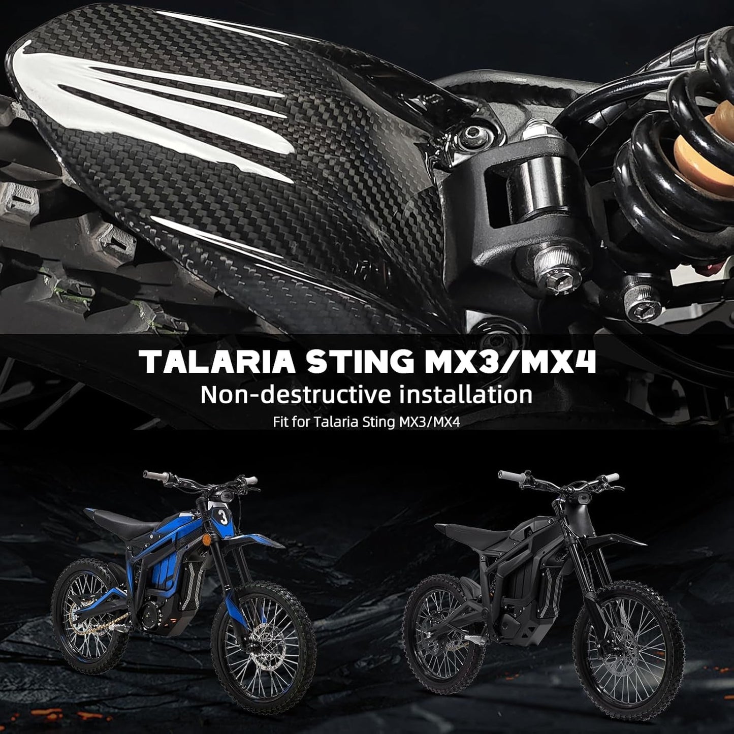 Carbon Fiber Talaria Rear Mud Guard
